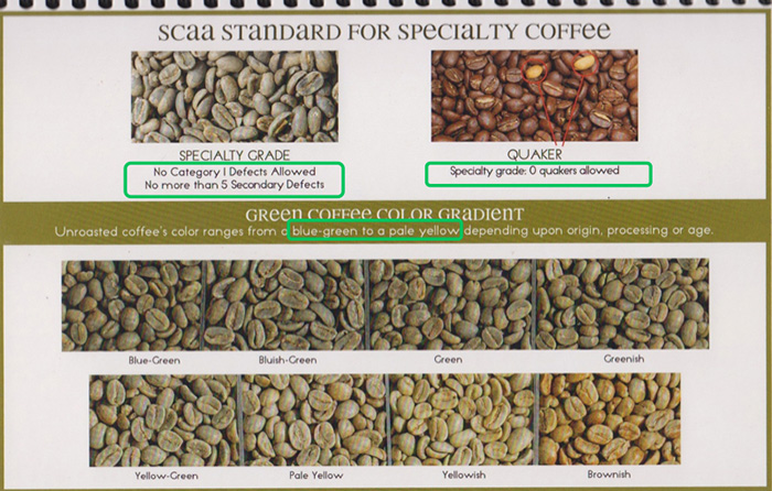 精品咖啡豆：SCAA pecialty Coffee精品咖啡生豆的标准