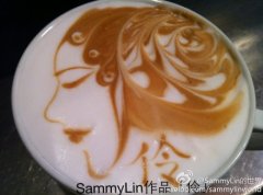 SammyLin咖啡拉花作品：伶人歌楚凄